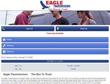 Tablet Screenshot of eagletransrowlett.com